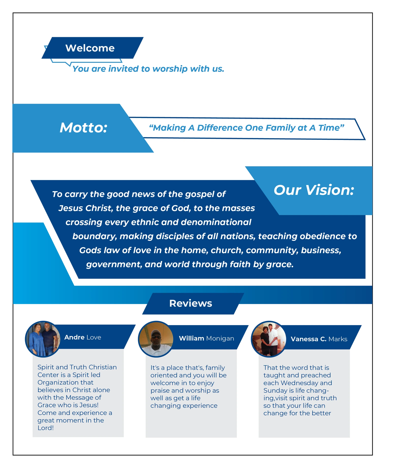 Spirit & Truth — Church Information Booklet project image