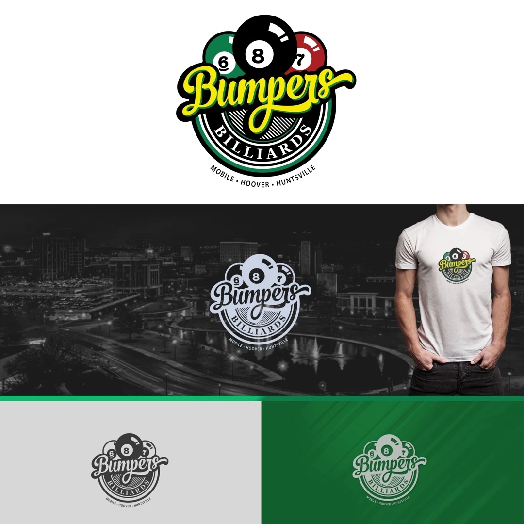 Bumpers Billiards — Logo Design — primary artwork