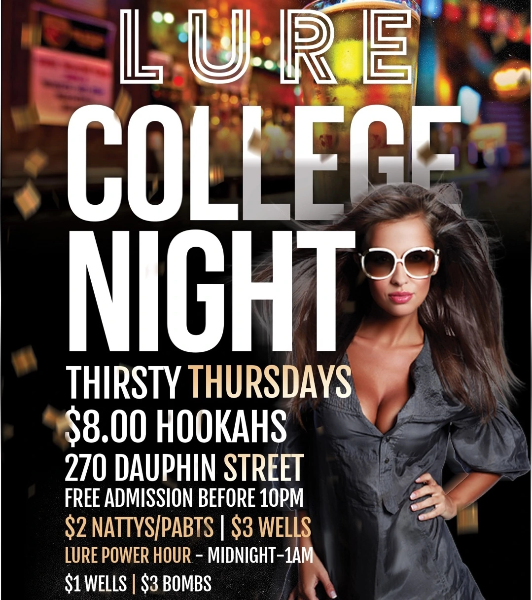 Lure — College Night — Marketing Design — primary artwork