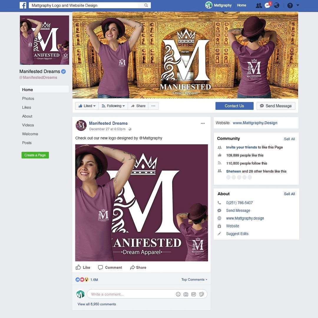 Manifested Dream Apparel — Social Media — Marketing Design project preview